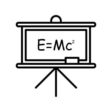 Kara Tahta Taslak Vektör Simgesi Tasarımı