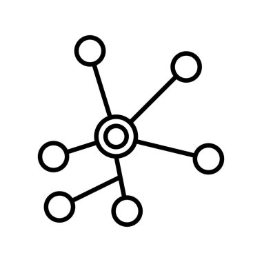 Kimyasal Bağ Ana Hattı Vektör Simgesi Tasarımı