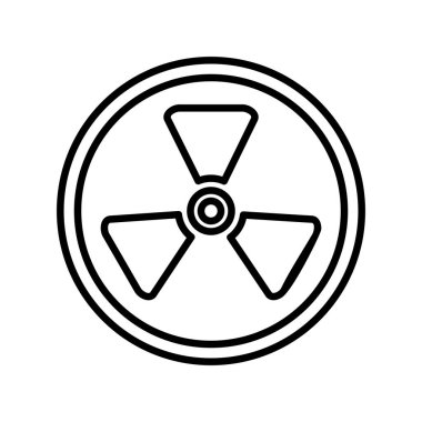  Radyasyon Dış Hattı Vektör Simgesi Tasarımı