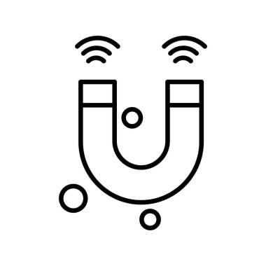 Magnet Ana Hattı Vektör Simgesi Tasarımı