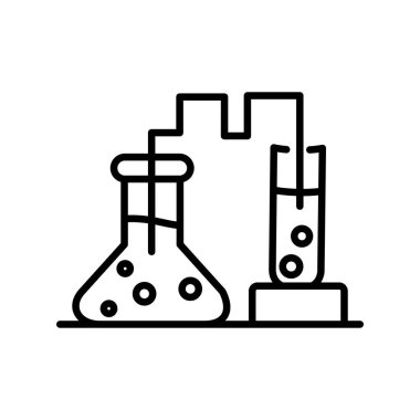 Laboratuvar Ana Hattı Vektör Simgesi Tasarımı