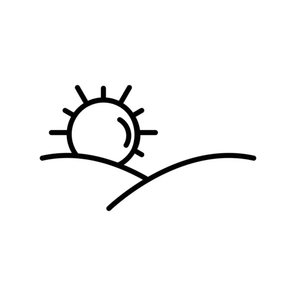 Sonne Umriss Vektor Symbol Desig — Stockvektor