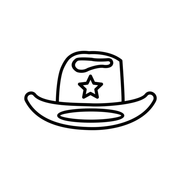 Cowboy Skissera Vektor Icon Desig — Stock vektor