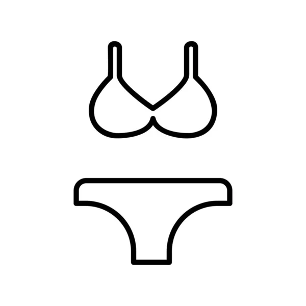 Swimsuit Outline Vector Icon Desig —  Vetores de Stock