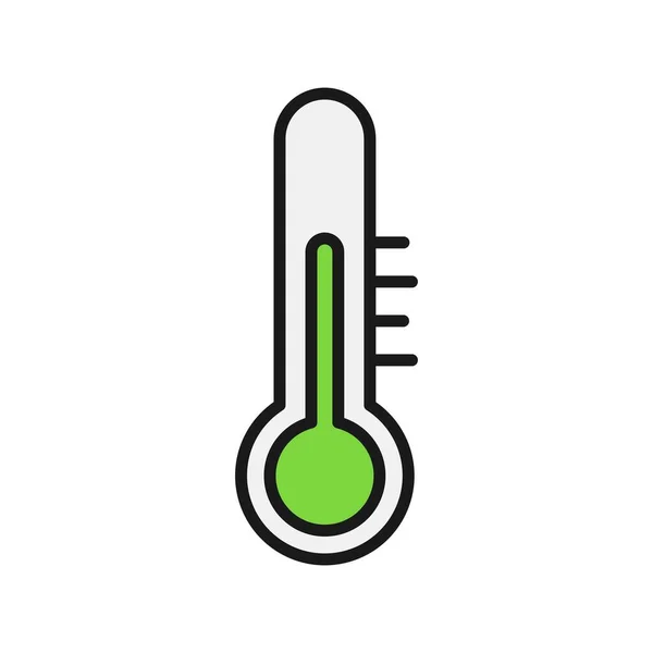 Hőmérséklet Körvonalas Vektor Ikon Desig — Stock Vector