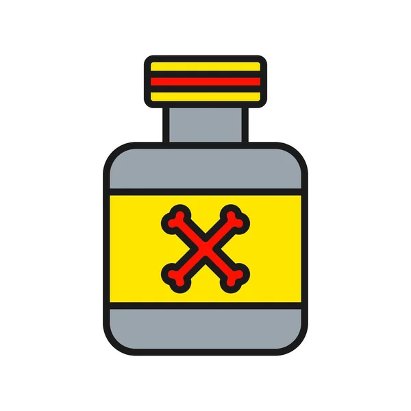 Línea Botella Llena Vector Icon Desig — Vector de stock