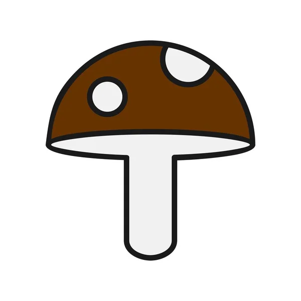 Mushroom Line Filled Vector Icon Desig — Stock Vector