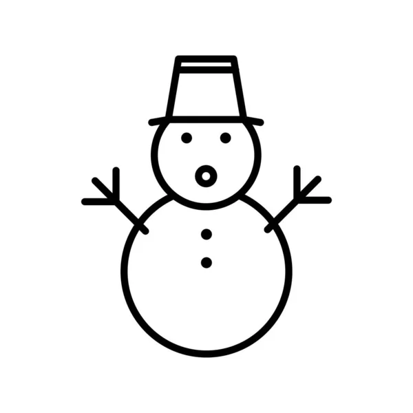 Χιονάνθρωπος Περίγραμμα Διάνυσμα Εικονίδιο Desig — Διανυσματικό Αρχείο