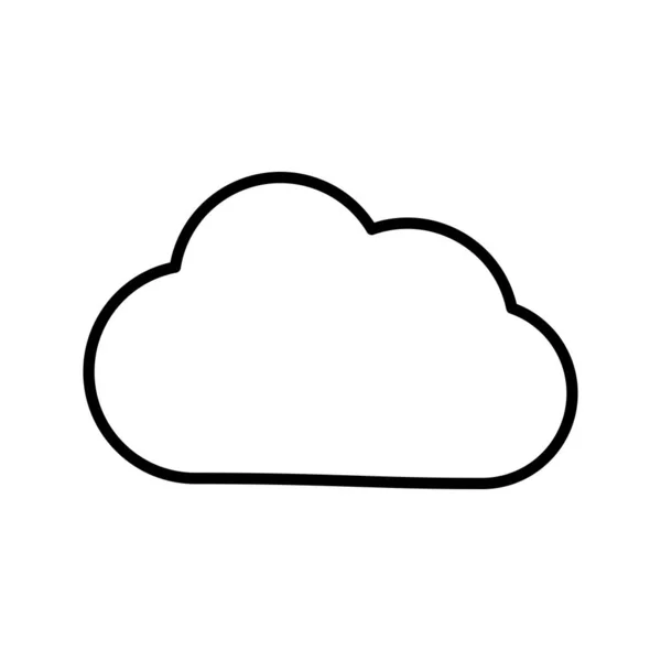 Cloud Outline Vector Icon Desig — Vetor de Stock