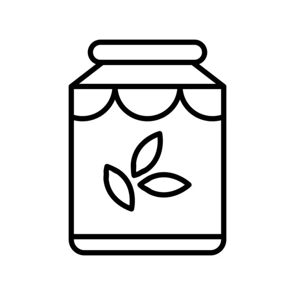 Jar Outline Vector Icon Desig — Stock Vector