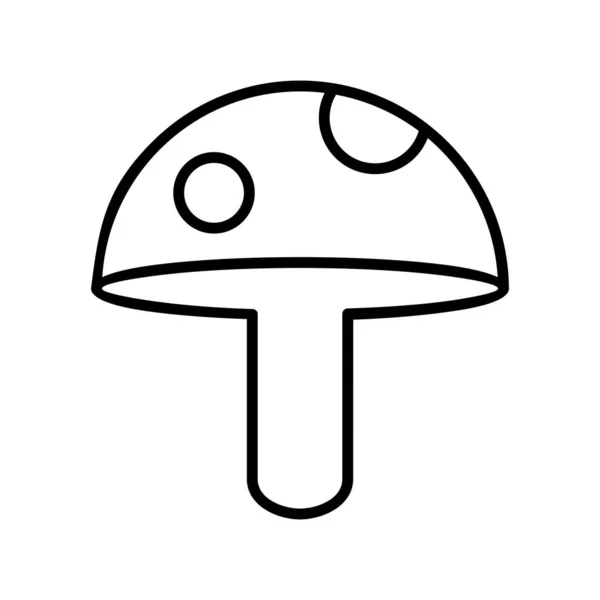 Mushroom Outline Vector Icon Desig — Stock Vector