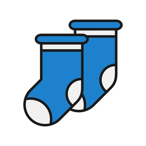 Çorap Satırı Doldurulmuş Vektör Simgesi Tasarımı — Stok Vektör