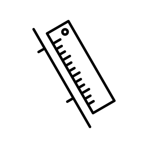 Ruler Outline Vector Icon Desig — Vector de stock