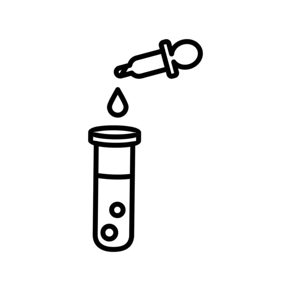 Flask Outline Vector Icon Desig — Stock Vector