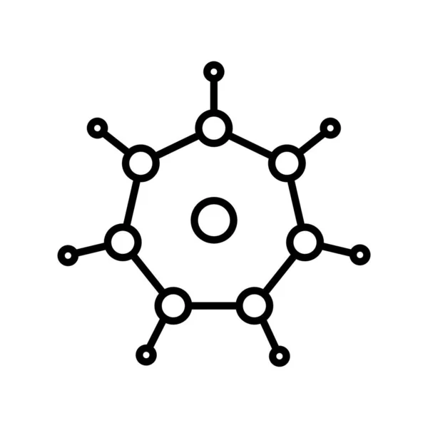 Vektorová Ikona Molekulárního Obrysu Desig — Stockový vektor