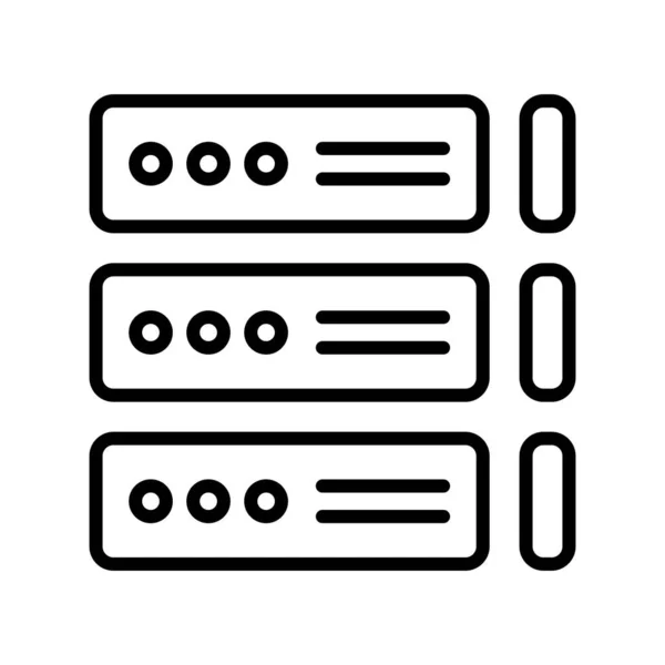 Almacenamiento Esquema Vector Icono Desig — Vector de stock