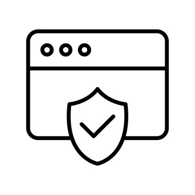  Koruma Ana Hattı Vektör Simgesi Tasarımı