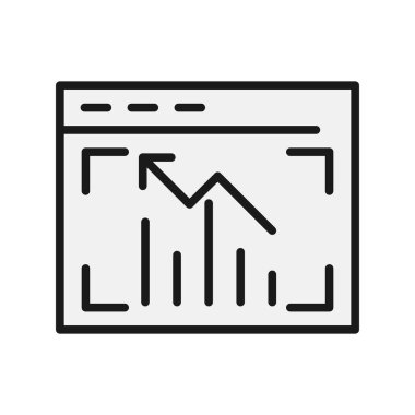 Web Sunum Satırı Dolu Vektör Simgesi Tasarımı