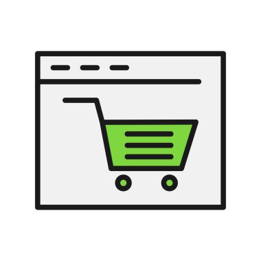 Çevrimiçi İndirim Hattı Doldurulmuş Vektör Simgesi Tasarımı