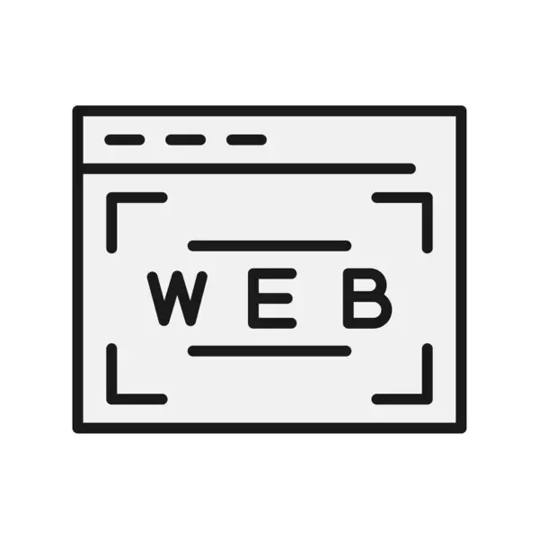 Webbplats Linje Fylld Vektor Icon Desig — Stock vektor
