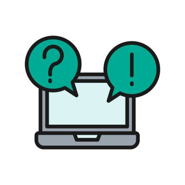 İleti Satırı Doldurulmuş Vektör Simgesi Tasarımı