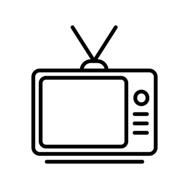 Televizyon Ana Hattı Vektör Simgesi Tasarımı