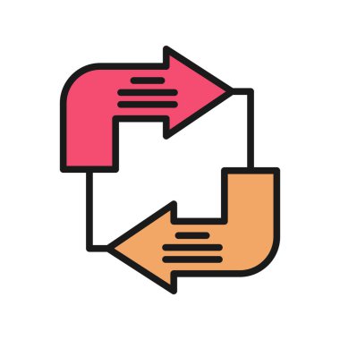 Diyagram Satırı Dolu Vektör Simgesi Tasarımı