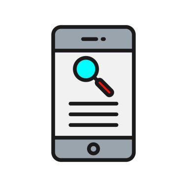 Arama Satırı Doldurulmuş Vektör Simgesi Tasarımı