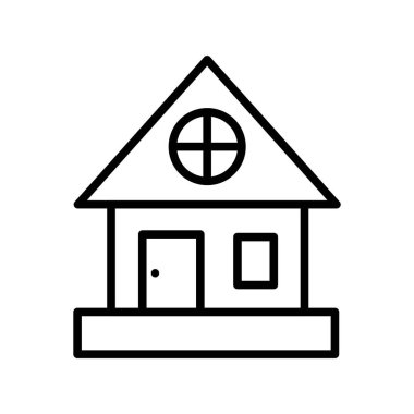 Ev Hattı Vektör Simgesi Tasarımı