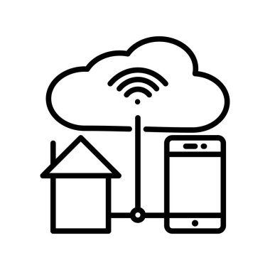 Bulut Özeti Vektör Simgesi Tasarımı