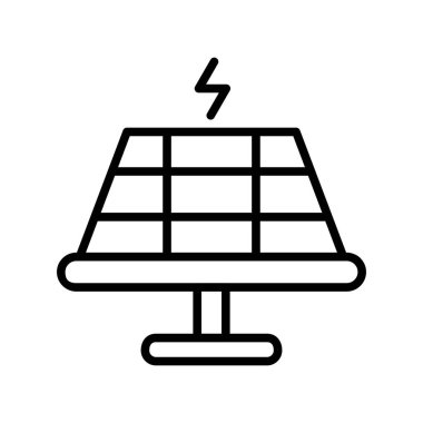 Güneş Hücresi Taslak Vektör Simgesi Tasarımı