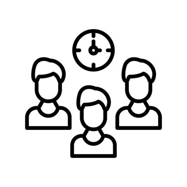 Takım Çalışması Ana Hattı Vektör Simgesi Tasarımı