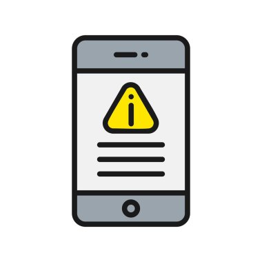 Uyarı Satırı Dolu Vektör Simgesi Tasarımı