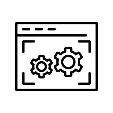 Web Ayarlama Ana Hattı Vektör Simgesi Tasarımı