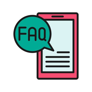 Akıllı Telefon Satırı Vektör Simgesi Tasarımı