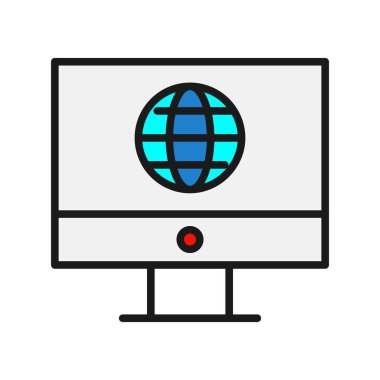  Lcd Satırı Dolu Vektör Simgesi Tasarımı