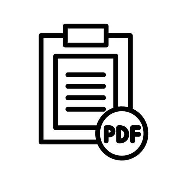 Pdf Datei Umriss Vektor Icon Design — Stockvektor