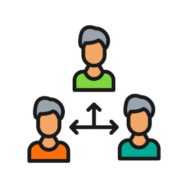 Takım çalışması Satırı Vektör Simgesi Tasarımı