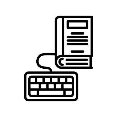 Klavye Dış Hattı Vektör Simgesi Tasarımı