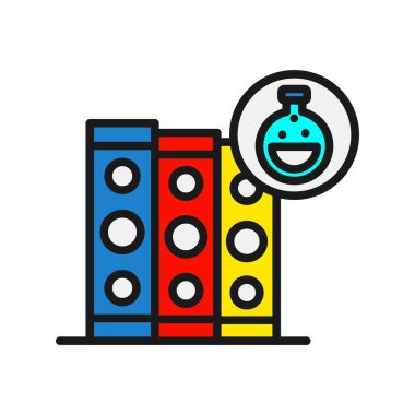  Bilim Satırı Doldurulmuş Vektör Simgesi Tasarımı