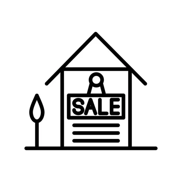 Home Verkauf Outline Vector Icon Desig — Stockvektor
