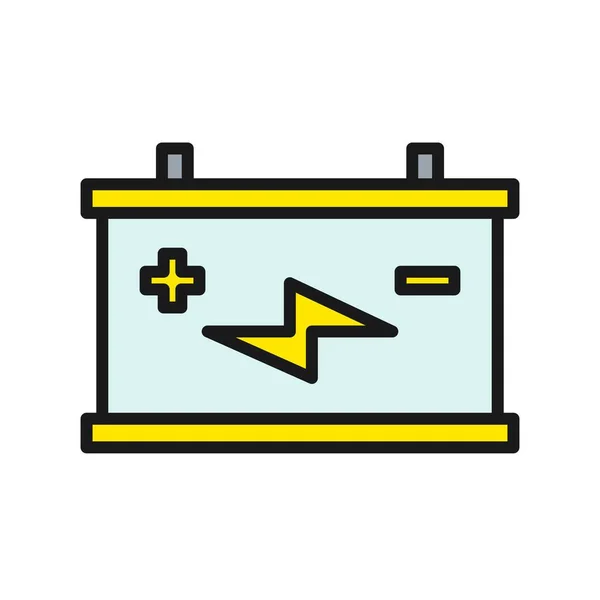 Batterij Lijn Gevuld Vectoricoon Desig — Stockvector