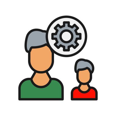 Yönetim Satırı Doldurulmuş Vektör Simgesi Tasarımı