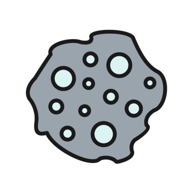  Asteroid Satırı Dolu Vektör Simgesi Tasarımı