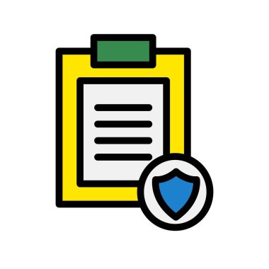 Kalkan Satırı Dolu Vektör Simgesi Tasarımı