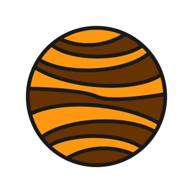 Uranüs Satırı Dolu Vektör Simgesi Tasarımı