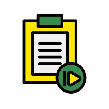 Yönlendirilmiş Satır Dolu Vektör Simgesi Tasarımı 