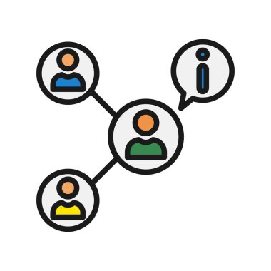 Ağ Satırı Doldurulmuş Vektör Simgesi Tasarımı