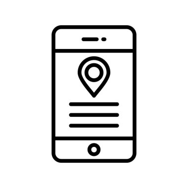 Konum Ana Hattı Vektör Simgesi Tasarımı