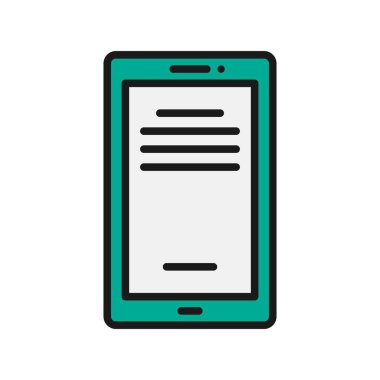 Ebook Satırı Dolu Vektör Simgesi Tasarımı